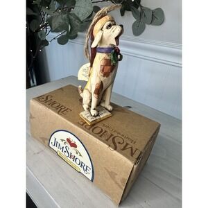 Jim Shore Heartwood Creek 2008 Caroling Dog Christmas Ornament 4011162